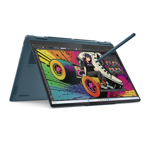 Laptop 2-in-1 Lenovo Yoga 7 14AKP10, AMD Ryzen AI 7 350, 14 inch Touch, RAM 32GB, SSD 1TB, AMD Radeon 860M, Windows 11 Pro, Tidal Teal