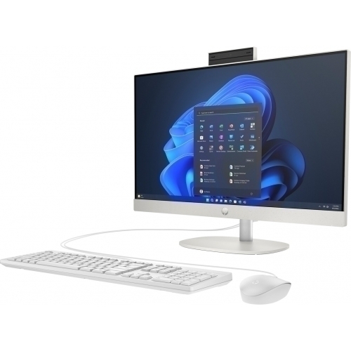 Calculator HP ProOne 240 G10 AIO, Intel Core i3-N300, 23.8inch, RAM 8GB, SSD 256GB, Intel UHD Graphics, Free DOS, White