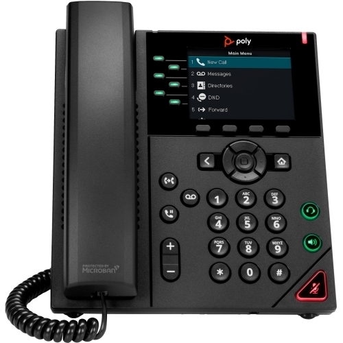 Telefon IP Poly by HP VVX 350, 6 Linii, PoE, Black