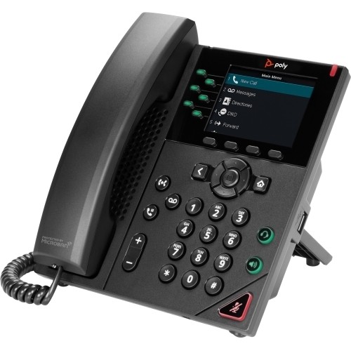 Telefon IP Poly by HP VVX 350, 6 Linii, PoE, Black