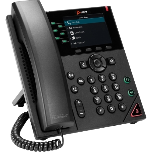 Telefon IP Poly by HP VVX 350, 6 Linii, PoE, Black