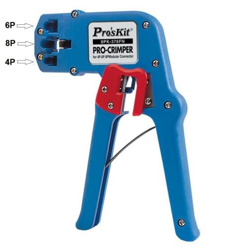 Cleste modular multifunctional Pro'sKit 8PK-376FN, taiere/sertizare/dezizolare, 166mm