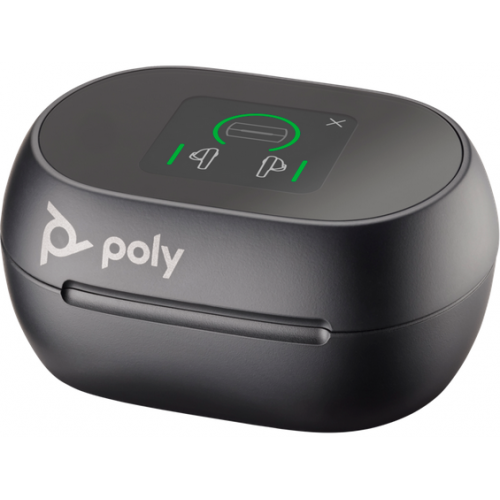 Handsfree Poly by HP Voyager Free 60+ UC Touchscreen, Black + Adaptor Bluetooth USB-C