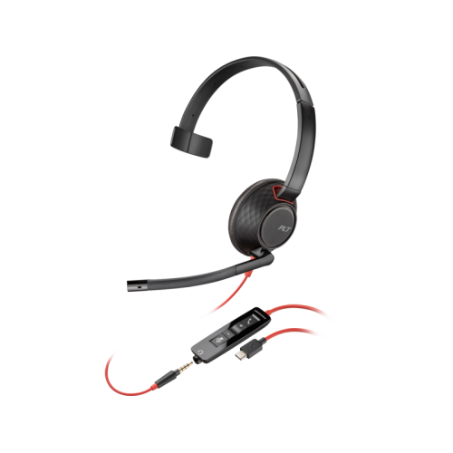 Casca cu microfon Poly by HP Blackwire C5210, 3.5mm jack/USB-C/USB-A, Black, Bulk