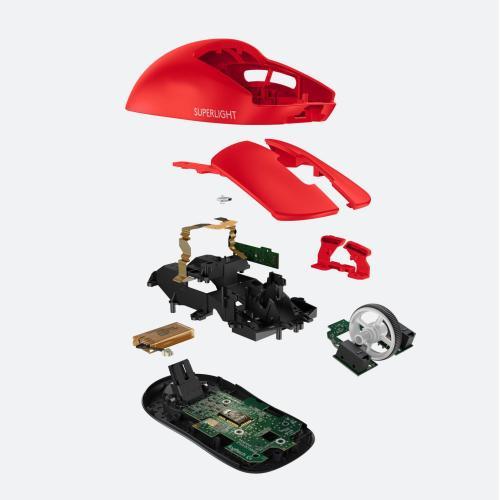Mouse Logitech G Pro X Superlight Lightspeed, USB Wireless, Red, 910-006785