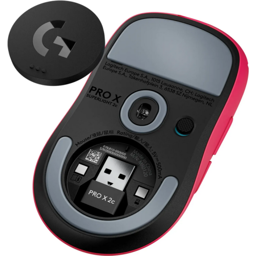 Mouse Optic Logitech G PRO X Superlight 2C, USB Wireless/USB, Pink