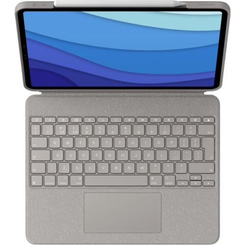 Husa cu tastatura Logitech Combo Touch pentru iPad Pro 5thgen 12.9inch, Grey