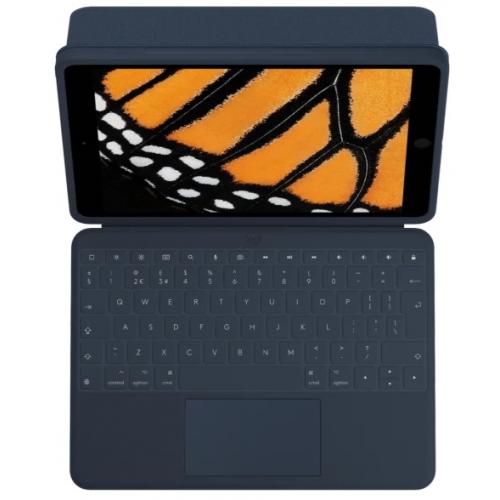 Tastatura Logitech Rugged Combo 3 Touch pentru iPad(7th and 8th gen), Blue
