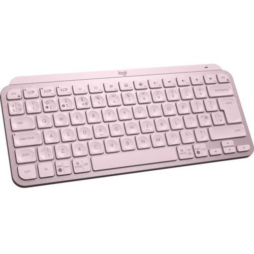Tastatura Wireless Logitech MX Keys Mini, White LED, Bluetooth, Layout UK, Rose
