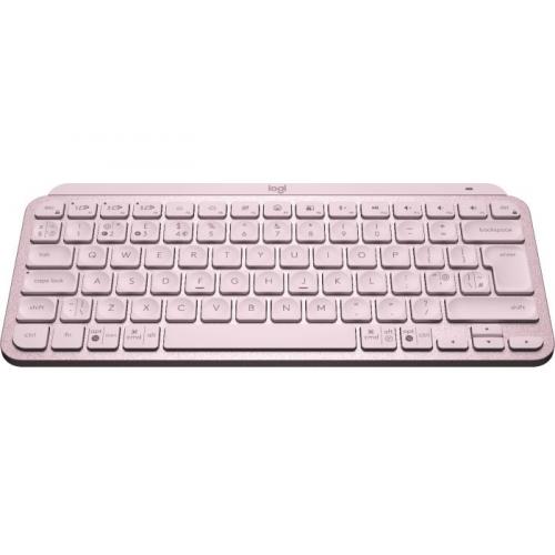 Tastatura Wireless Logitech MX Keys Mini, White LED, Bluetooth, Layout UK, Rose