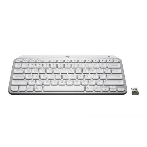 Tastatura MX Keys Mini for Business, White LED, Bluetooth, Layout UK, Pale Grey