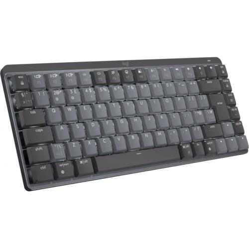 Tastatura Wireless Logitech MX MECHANICAL Mini, UK Layout, Bluetooth/USB, Graphite