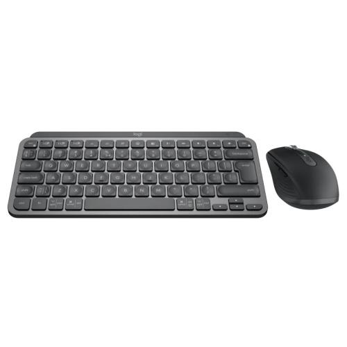 Kit Logitech MX Keys Mini Combo for Business - Tastatura MX Keys Mini, White LED, Bluetooth, Layout US, Graphite + Mouse Optic MX Anywhere 3, Bluetooth, Graphite