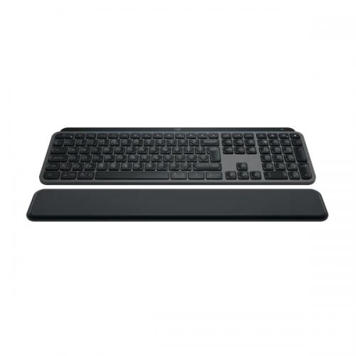 Tastatura wireless Logitech MX KEYS S, Bluetooth/USB Wireless, Layout US, Graphite + MX Palm Rest