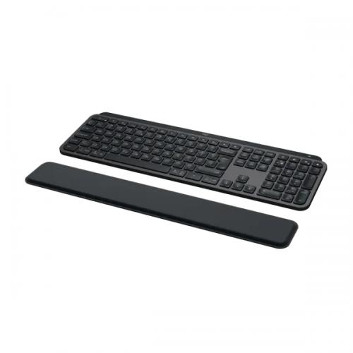 Tastatura wireless Logitech MX KEYS S, Bluetooth/USB Wireless, Layout US, Graphite + MX Palm Rest