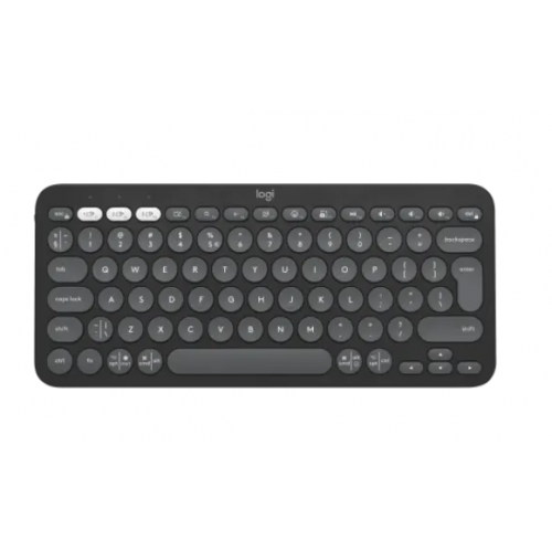 Tastatura Logitech Pebble Keys 2 K380s, Bluetooth, Layout UK, Tonal Graphite