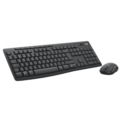 Kit Wireless Logitech MK370 Combo for Business - Tastatura, USB Wireless/Bluetooth, Layout UK, Graphite + Mouse Optic, USB Wireless/Bluetooth, Graphite