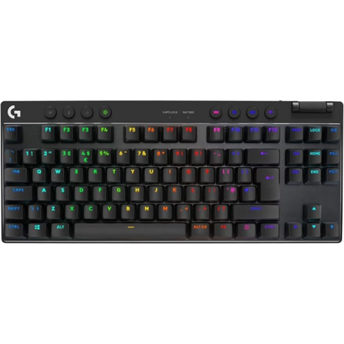 Tastatura Logitech G PRO X TKL Tactile, RGB LED, USB Wireless/Bluetooth, Layout UK, Black
