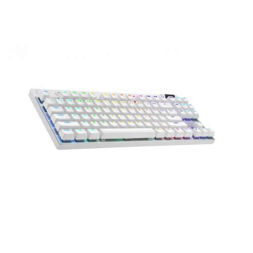 Tastatura Logitech G PRO X TKL Tactile, RGB LED, USB Wireless/Bluetooth, Layout UK, White