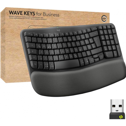 WAVE KEYSERGONOMIC KB GRAPHITE/US INTL - 2.4GHZ/BT-973 UNIV.