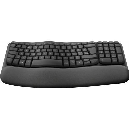 Tastatura Logitech Wave Keys for Business, USB Wireless/Bluetooth, Layout UK, Graphite
