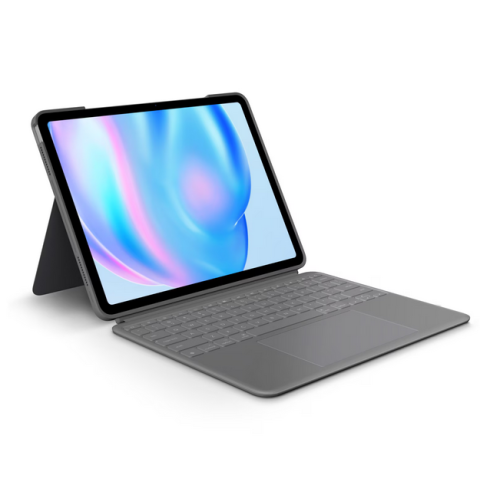 Husa/Stand Logitech Combo Touch pentru iPad Air de 13 inch (M2), Oxford Grey