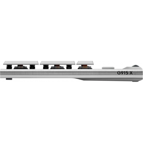 Tastatura Logitech G915 X Lightspeed GL TACTILE, USB/USB Wireless/Bluetooth, Layout UK, White-Silver
