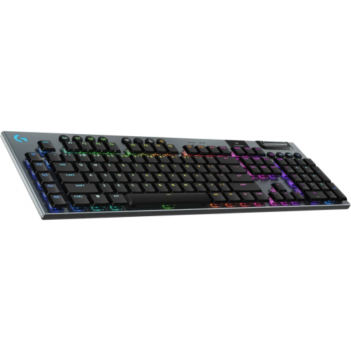 Tastatura Logitech G915 X Lightspeed GL CLICKY, USB/USB Wireless/Bluetooth, Layout UK, Black-Grey