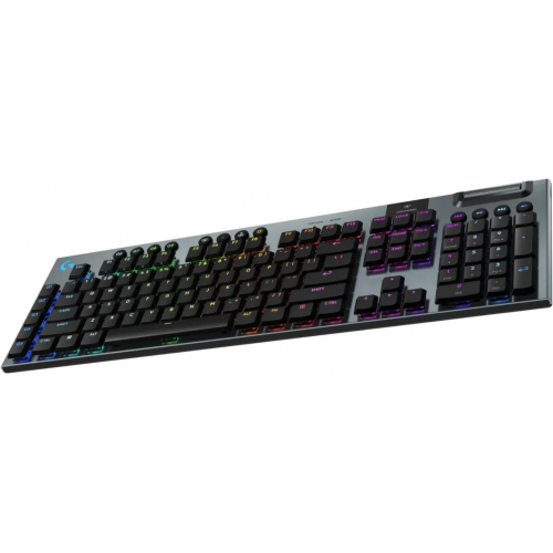 Tastatura Logitech G915 X Lightspeed GL CLICKY, USB/USB Wireless/Bluetooth, Layout UK, Black-Grey