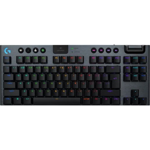 Tastatura Logitech G915 X Lightspeed TKL GL Linear, USB/USB Wireless/Bluetooth, Layout US, Black-Grey