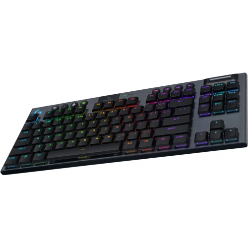 Tastatura Logitech G915 X Lightspeed TKL GL Linear, USB/USB Wireless/Bluetooth, Layout US, Black-Grey