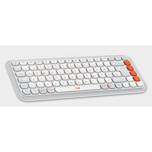 Kit Wireless Logitech Pop Icon Combo - Tastatura, USB Wireless, Layout US, Rose/Off White + Mouse Optic, USB Wireless, Rose/Off White