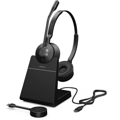 Casti cu microfon Jabra Engage 55 Stereo Microsoft Teams, DECT Wireless/USB-A, Black