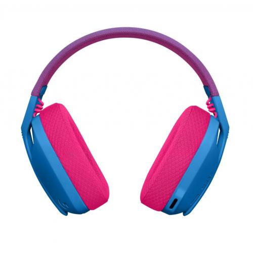 Casti cu microfon Logitech G435, Bluetooth/USB Wireless, Blue-Raspberry
