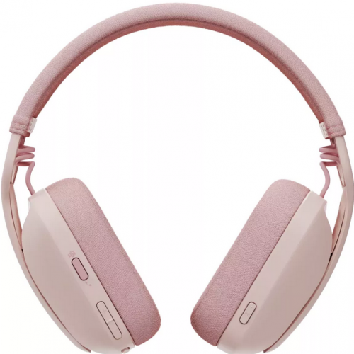 Casti cu microfon Logitech Zone Vibe Wireless, Bluetooth, Rose