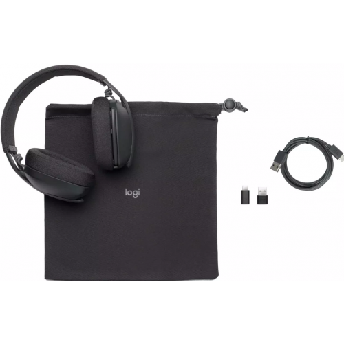 Casti cu microfon Logitech Zone Vibe Wireless, Bluetooth, Graphite