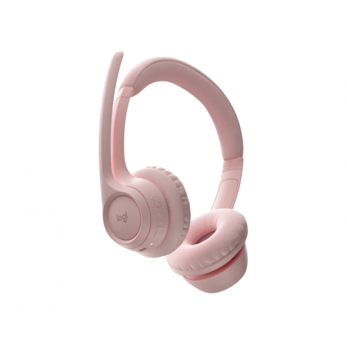 Casti cu microfon Logitech Zone 300, Bluetooth, Rose