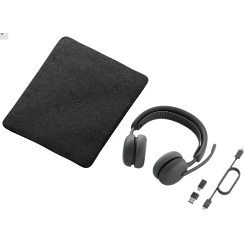Casti cu microfon Logitech Zone Wireless 2 ES UC, USB-C/USB Wireless/Bluetooth, Graphite
