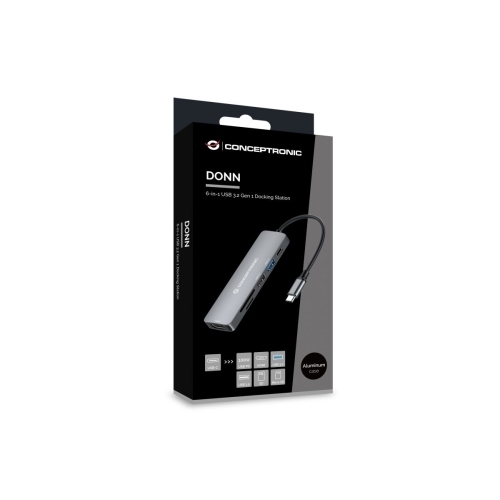 Docking Station Conceptronic DONN11G, Grey