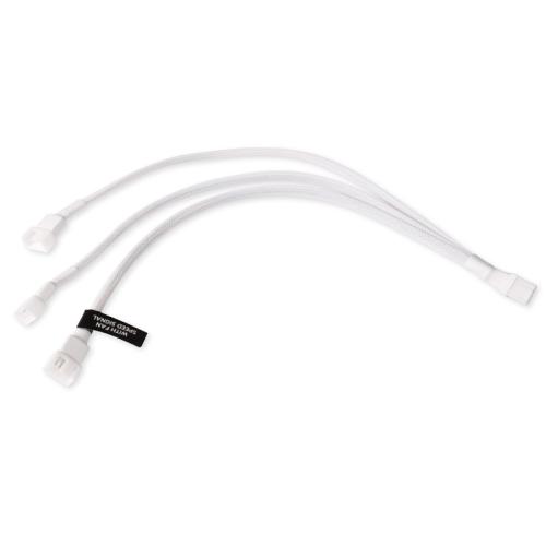 Cablu Y-Splitter Alphacool de la 4-pini la 3x 4-pini PWM, 30cm, White, 18726