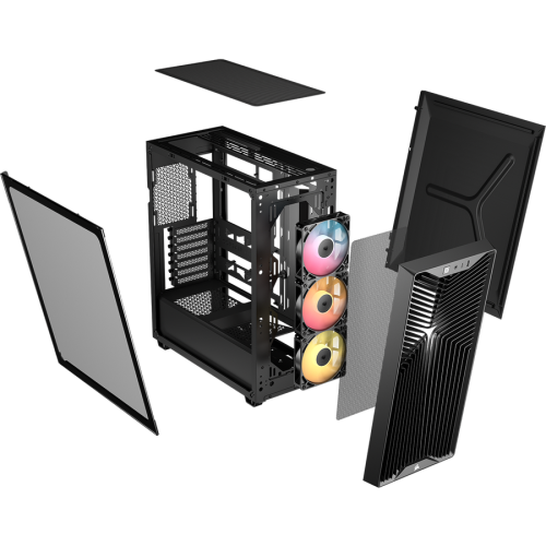Carcasa Corsair 3200D RS ARGB, Mid-Tower, ATX, Negru, Fara Sursa - CC-9011344-WW