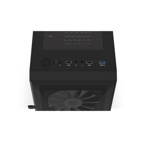 Carcasa Krux Vako RGB, MiddleTower, ATX, cu 3 ventilatoare incluse RGB, Negru