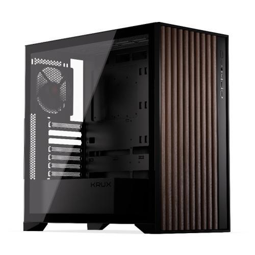 Carcasa Krux Palum, MiddleTower, ATX, cu 2 ventilatoare incluse 120 mm, Negru