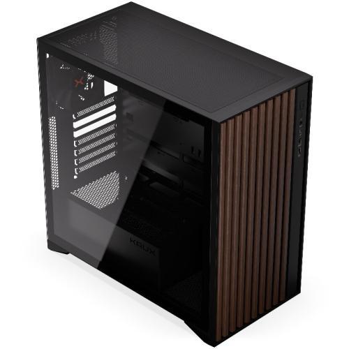 Carcasa Krux Palum, MiddleTower, ATX, cu 2 ventilatoare incluse 120 mm, Negru