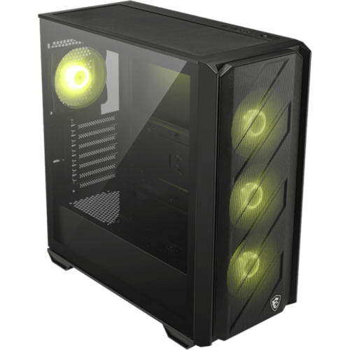 Carcasa MSI MAG FORGE 140A B65, Middle Tower cu sursa 650W inclusa, Negru
