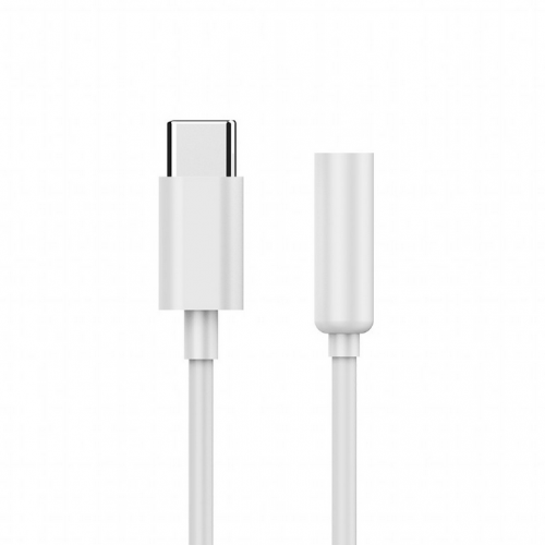 Cablu Gembird A-CM-3.5F-01, 3.5mm jack female - USB-C male, White