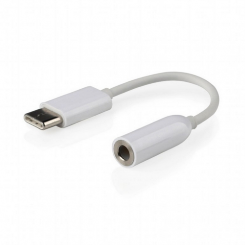 Cablu Gembird A-CM-3.5F-01, 3.5mm jack female - USB-C male, White