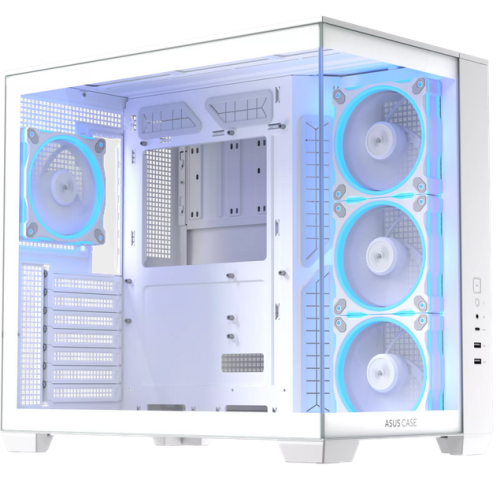 Carcasa ASUS A32 Plus TG ARGB White, Fara sursa