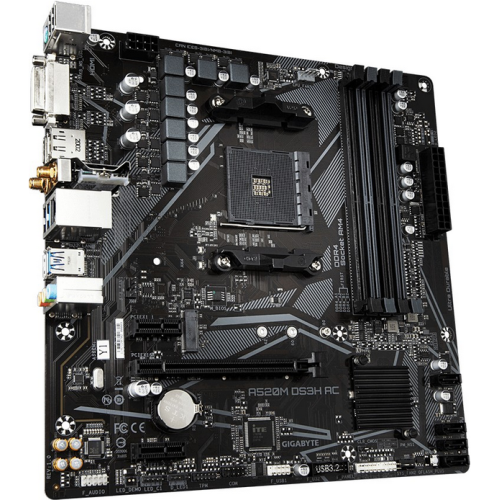 Placa de baza Gigabyte A520M DS3H AC, AMD A520, Socket AM4, mATX