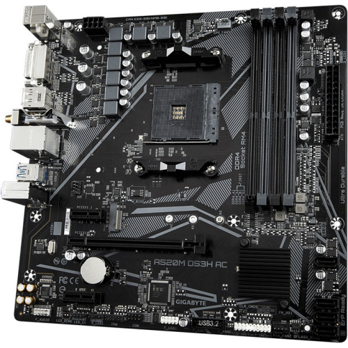 Placa de baza Gigabyte A520M DS3H AC, AMD A520, Socket AM4, mATX
